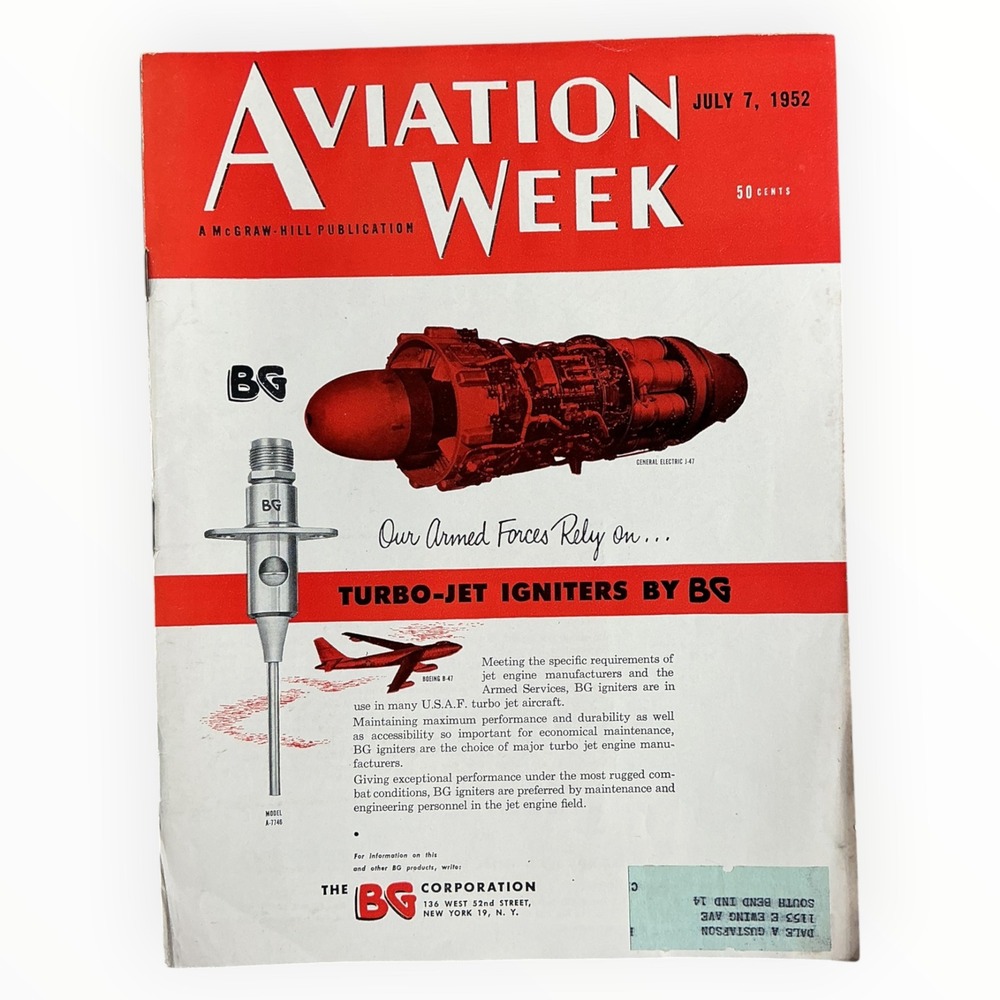Aviation Week Magazine July 7 1952 F 94C Starfire Bristol Olympus Jets